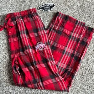 Ohio State Men Red Plaid Pajama Pants